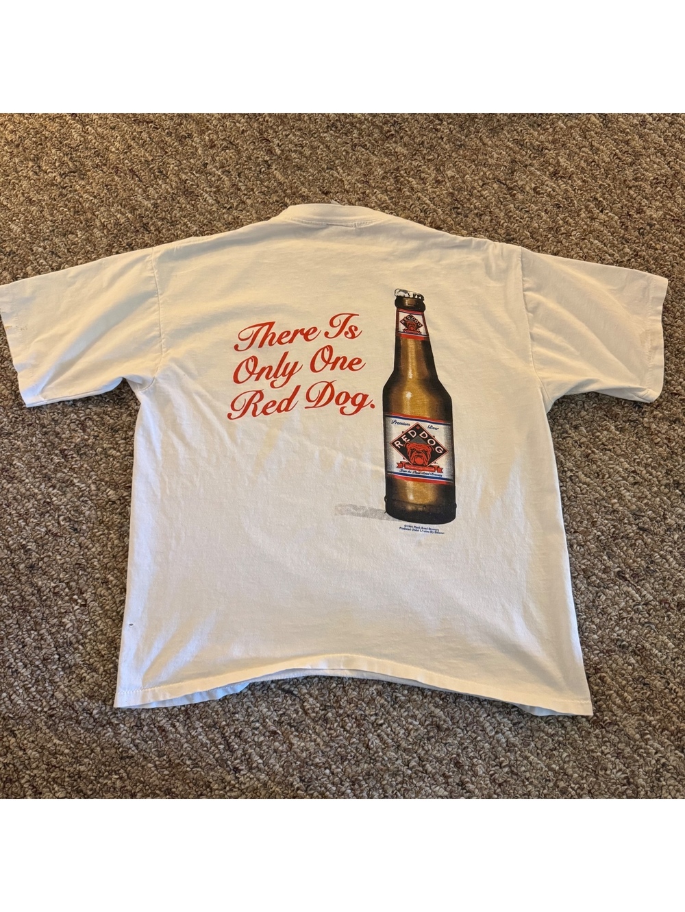 Vintage 1994 Red Dog Beer Single Stitch Graphic T-Shirt White Size XL READ